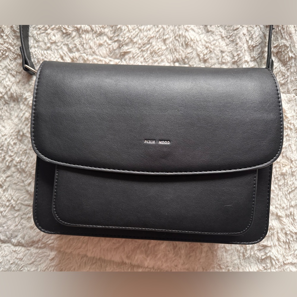 Pixie Mood Black Faux Leather Crossbody Bag - Picture 2 of 5